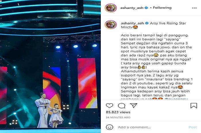 Trending Nyanyikan Snowman, Arsy Hermansyah Kembali Jadi Sorotan Saat Lantunkan Lagu Dangdut Pakai Bahasa Jawa.