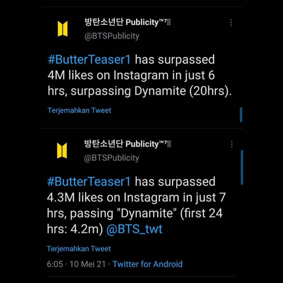 Foto teaser BTS Butter ini mengalahkan rekor foto Dynamite.