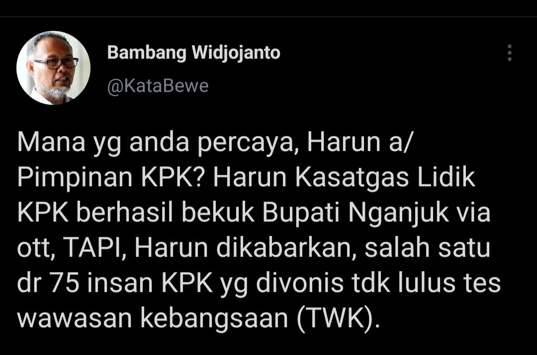 Cuitan Bambang Widjojanto.