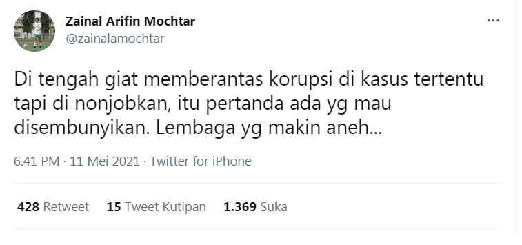 Cuitan Zainal Arifin Mochtar.