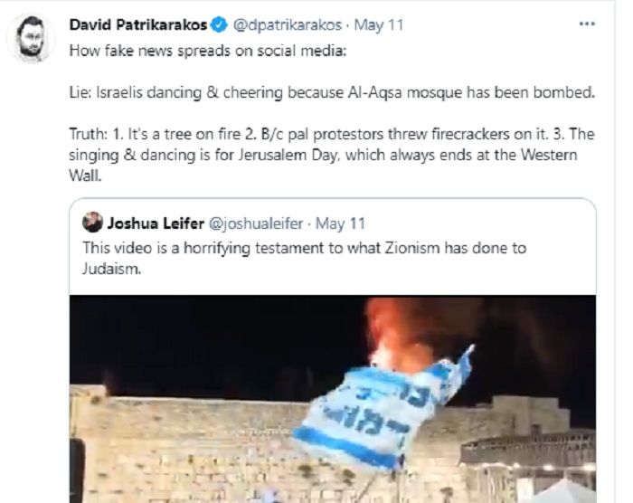 Viral sebuah video di Twitter menunjukkan diduga orang-orang Yahudi menari saat api mengamuk di Temple Mount.