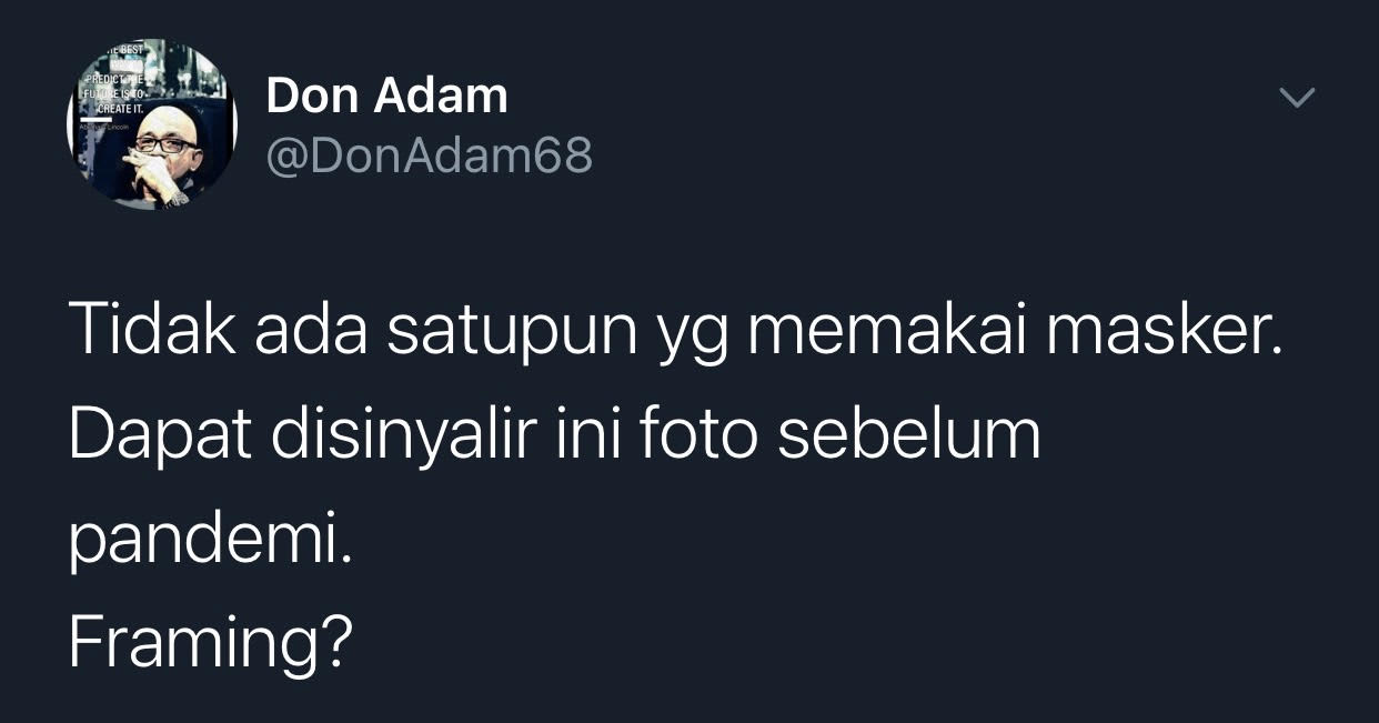 Cuitan Don Adam soal foto Jokowi sungkem ke Ma'ruf Amin.
