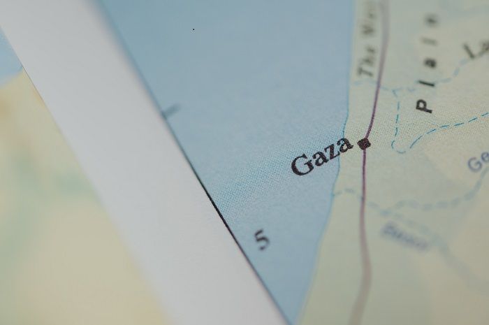 Ilustrasi Gaza di peta.