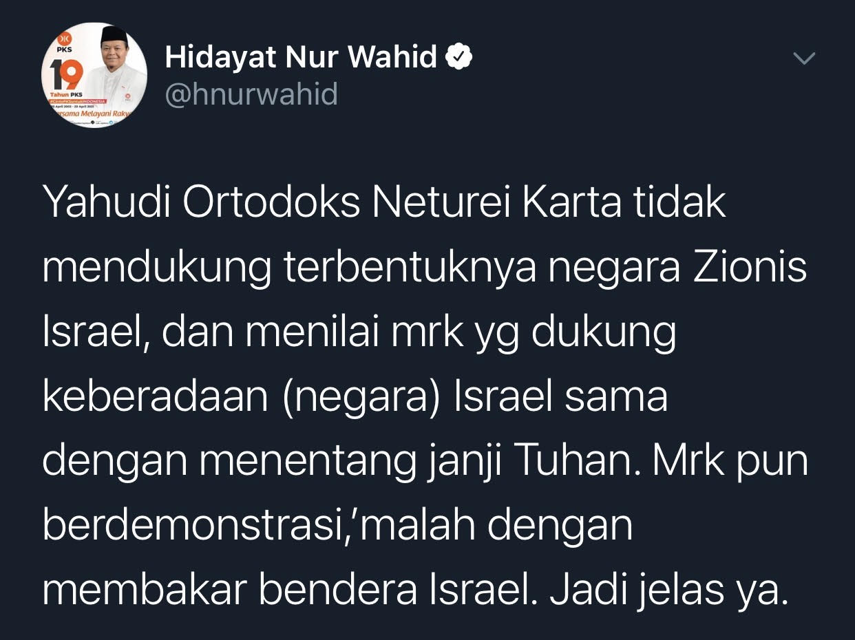 Cuitan Hidayat Nur Wahid (HNW).