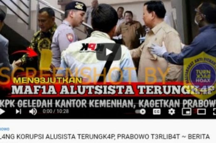 Video yang beredar soal tuduhan mafia alutsista di Kementerian Pertahanan, yang membuat Prabowo Subianto kaget.