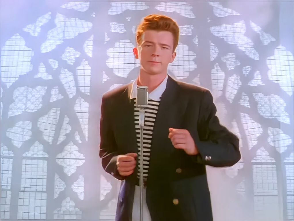Rick Astley - Never Gonna Give You Up / Youtube.