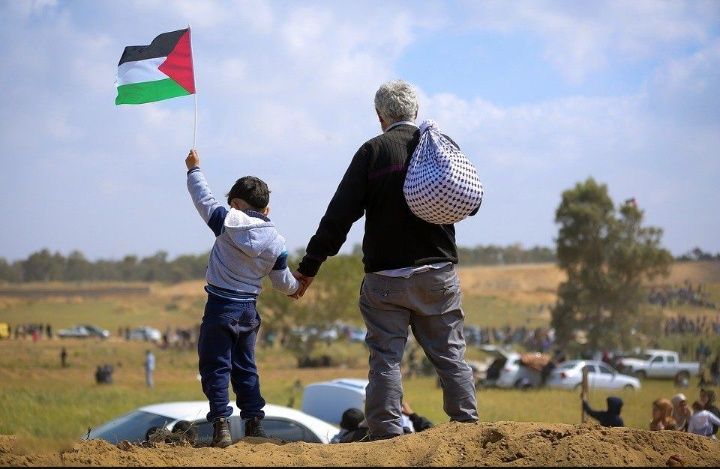 Foto ilustrasi perjuangan Palestina di jalur Gaza