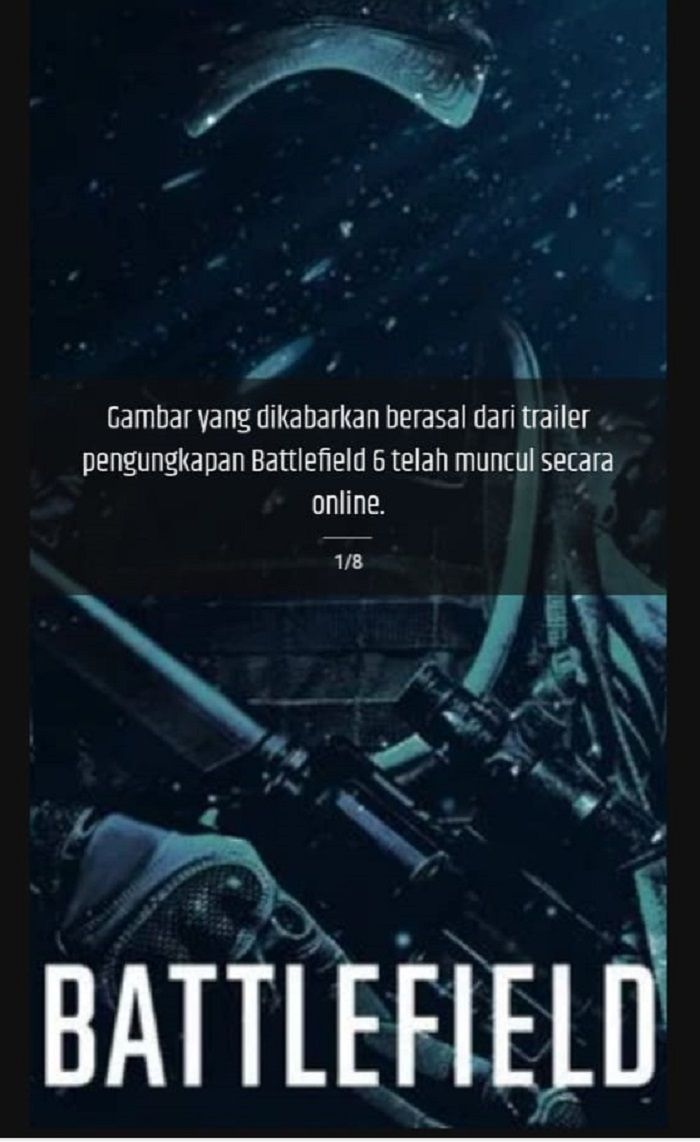 Hasil tangkap layar laman battlefield