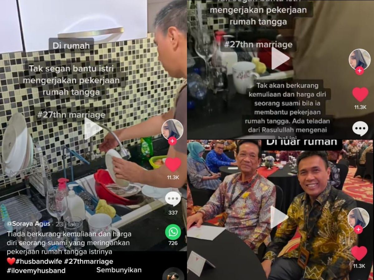 Video TikTok aksi Dirut Bank Banten cuci piring memperoleh belasan ribu 'love'.
