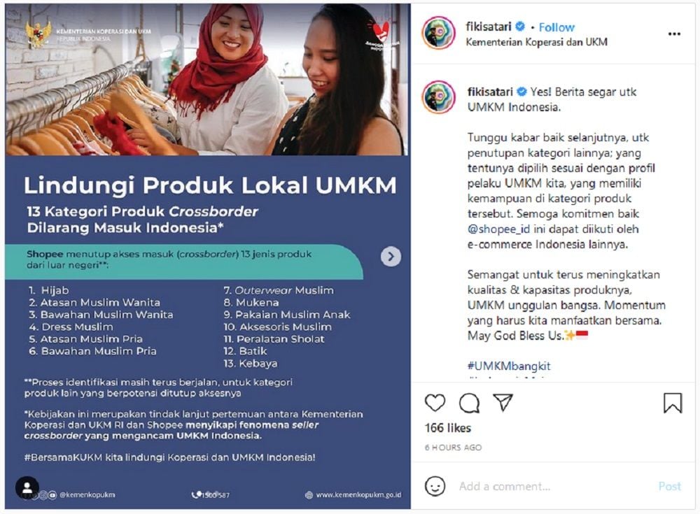 Patut Gembira, Selain Dapat BLT UMKM, 13 Jenis Produk Luar Negeri juga Dilarang Masuk Indonesia
