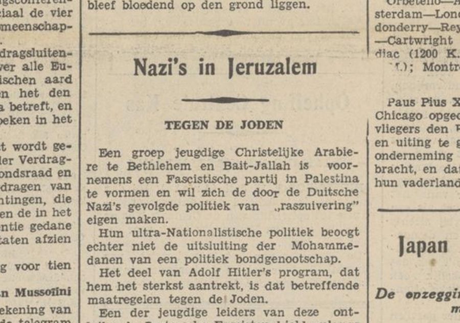 Suratkabar Bredasche terbitan 17 Juli 1933