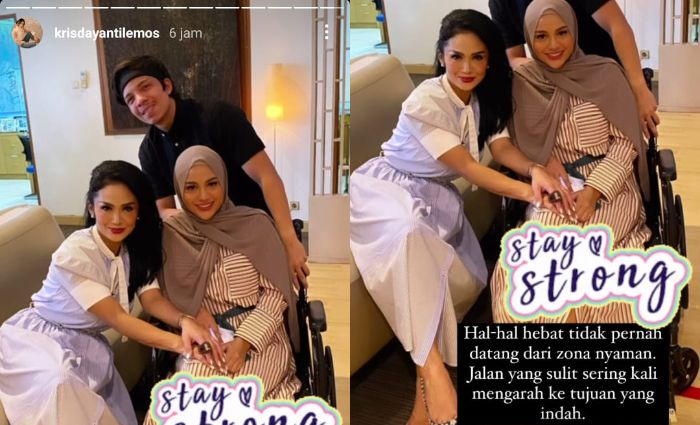 Unggahan Instagram story milik Krisdayanti memberikan semangat kepada Aurel Hermansyah.