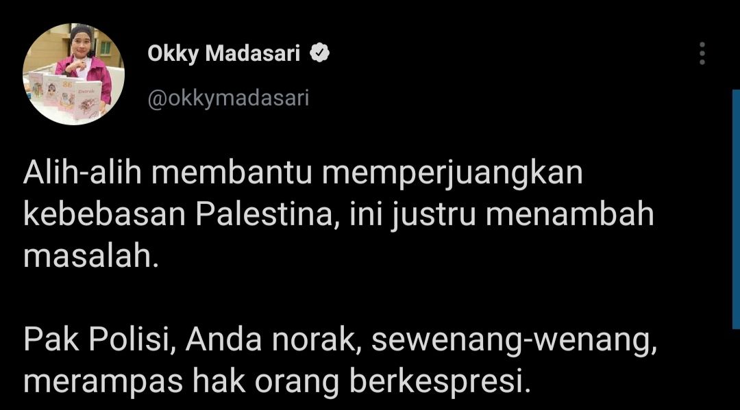 Cuitan Sastrawan Okky Madasari.