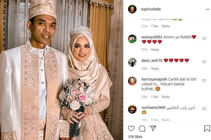 Unggahan pernikahan Ustaz Abdul Somad.