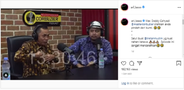 Ari Lasso menanggapi pernyataan petinggi Sunda Empire, Rangga Sasana dalam podcast YouTube Deddy Corbuzier bersama Tretan Muslim.*