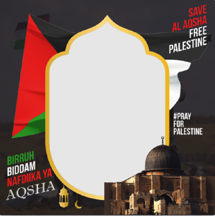 template foto Twibbon untuk Save Palestine