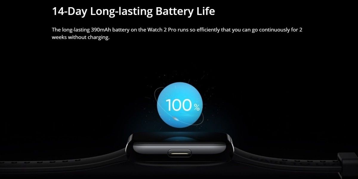 Realme Watch 2 Pro diklaim dapat bertahan selama 14 hari pemakaian.