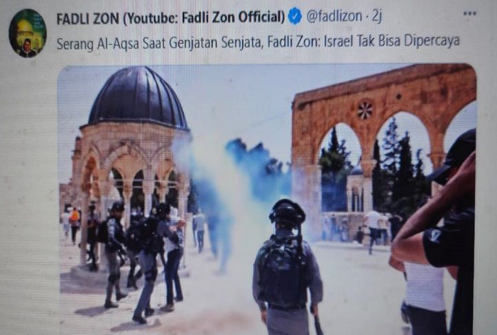 Tangkapan layar postingan Fadli Zon di Twitter.