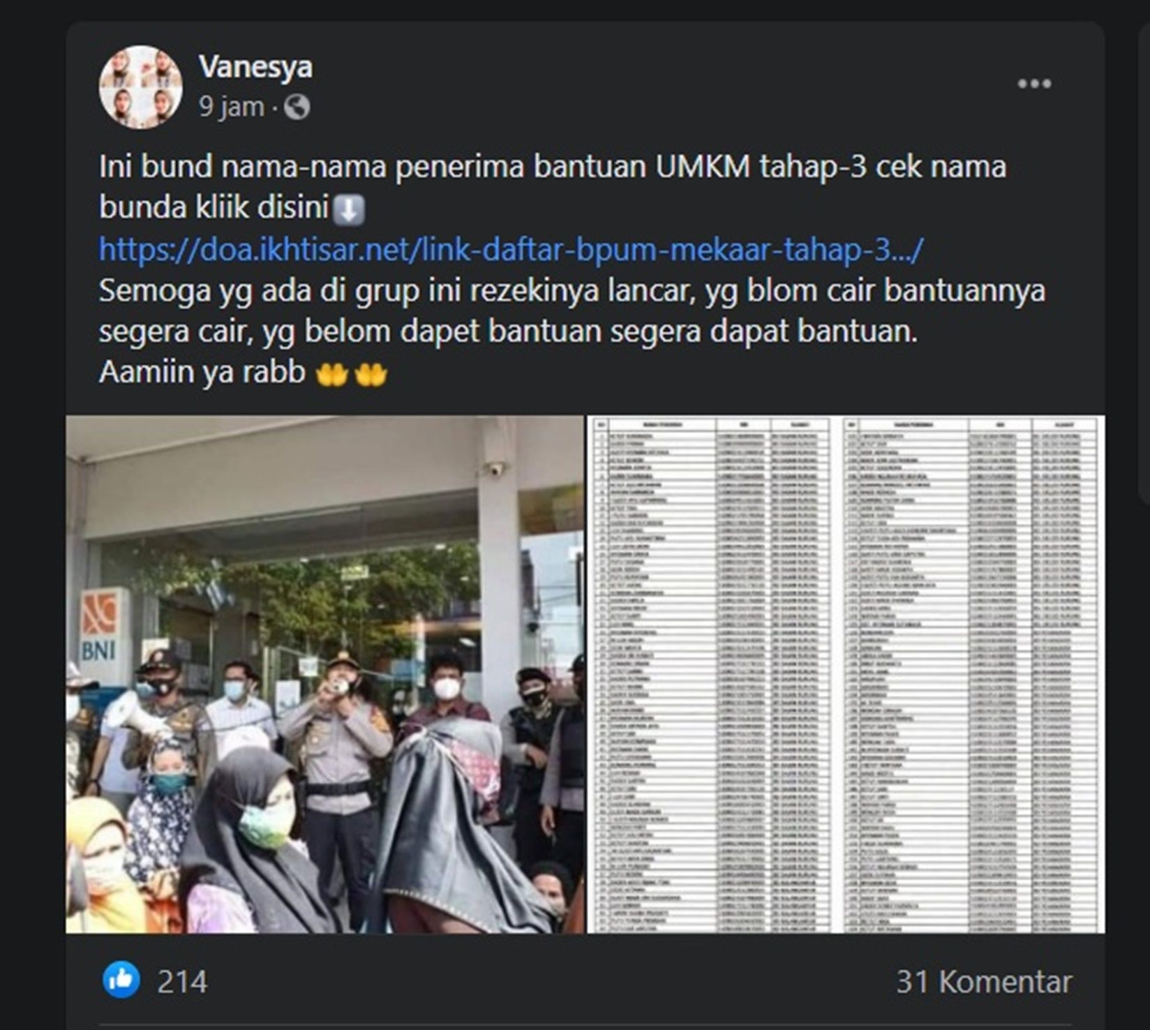 Daftar Nama Dapat BPUM Tahap 3 Tanpa Cek eform.bri.co.id ...