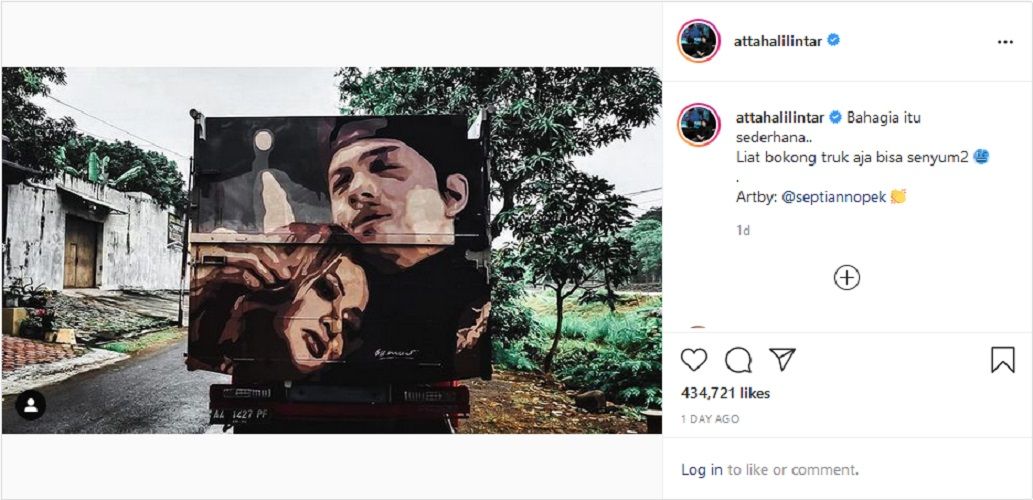 Atta Halilintar Pamer Foto Dirinya Di Bokong Truk, Netizen Malah Gagal Fokus ke Gambar Aurel Hermansyah
