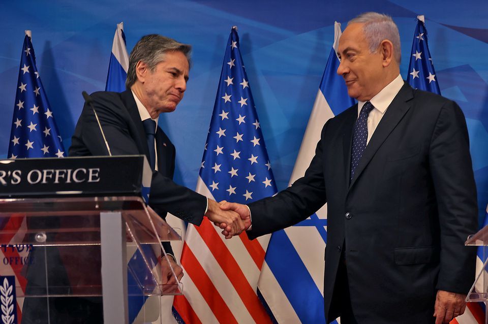 Menlu AS, Antony Blinken bertemu PM Israel Benjamin Netanyahu pada Selasa, 25 Mei 2021 di Yerusalem.