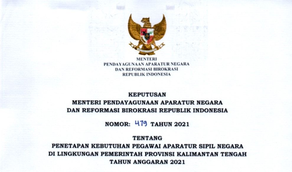 Info Cpns Dan Pppk 2021 Link Download Pdf Alokasi Formasi Provinsi Kalimantan Tengah Media Magelang