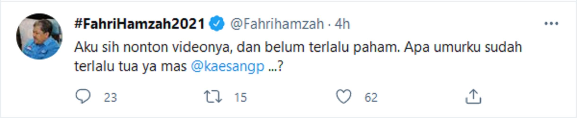 Fahri Hamzah Sentil Kaesang Pangarep Usai Nonton Video Felicia Tissue