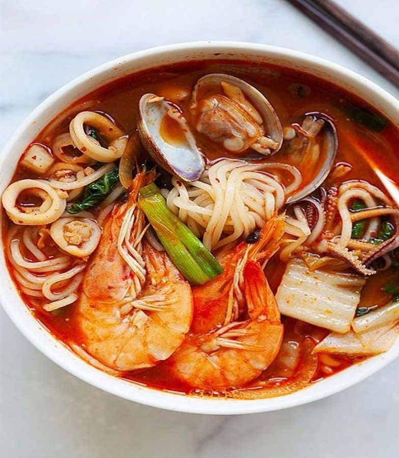 Resep Jjamppong Mie Seafood Pedas Khas Korea, Favorite