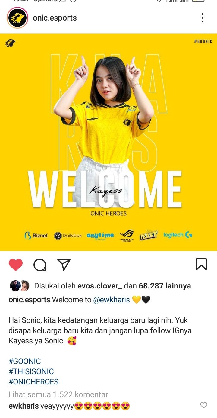 Instagram @onic.esports