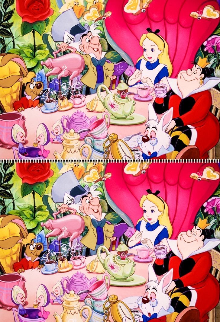 Tes kejelian mata Alice in the Wonderland.