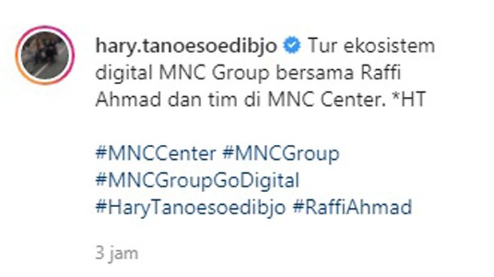 Tangkap Layar Instagram Hary Tanoesoedibjo
