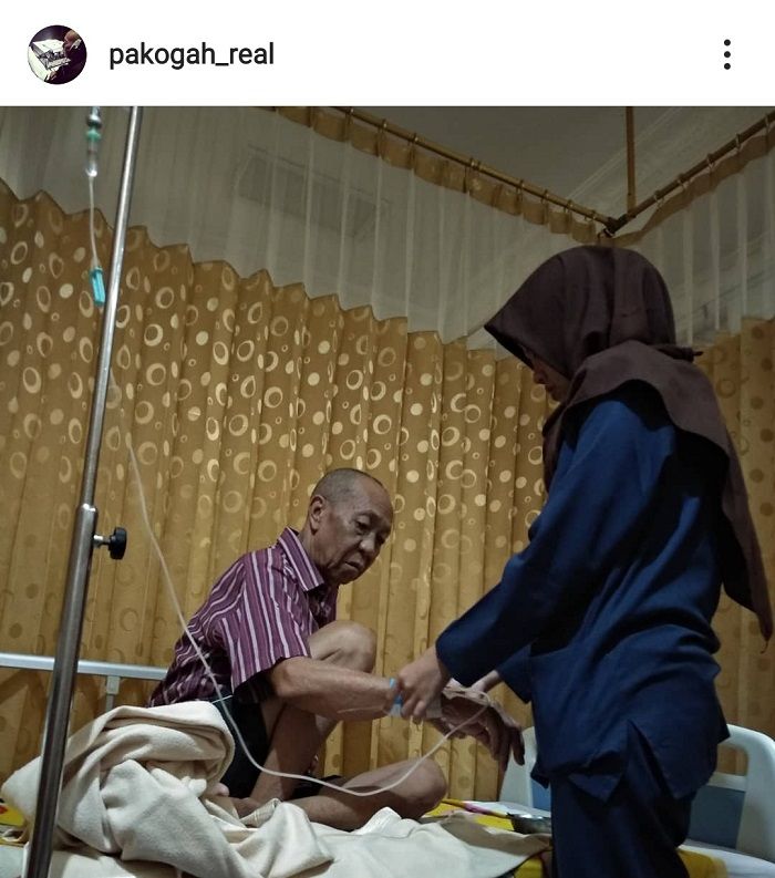 Pak Ogah dalam perawatan di sebuah rumah sakit