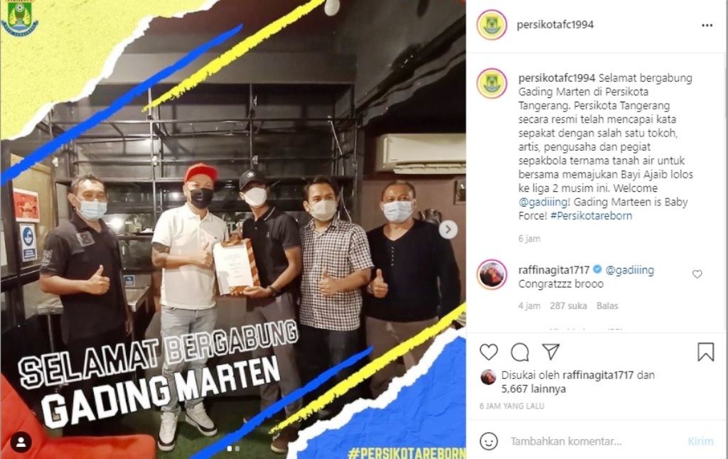 Gading Martin resmi akuisisi Persikota Tangerang
