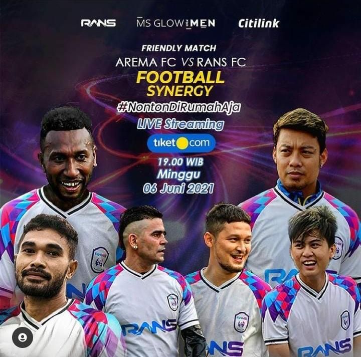 Link Live Streaming Arema FC vs Rans Cilegon FC Minggu 6 Juni 2021