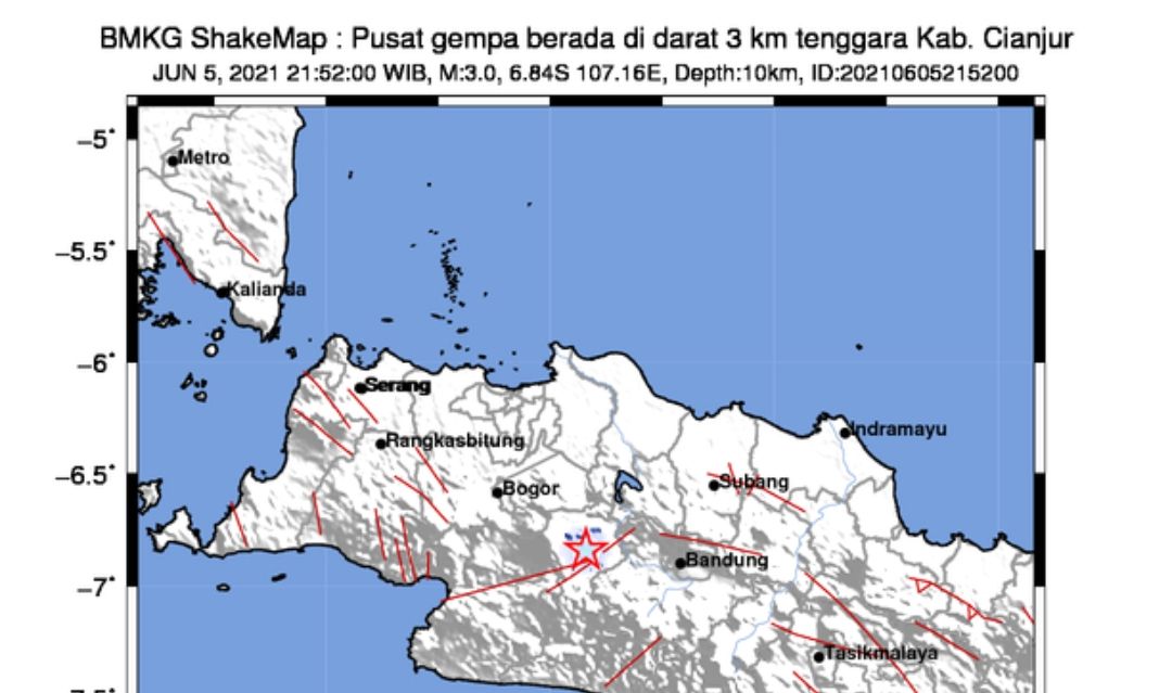 Info Gempa Terkini, Hari Ini Tanggal 14 November 2022 Gempa Cianjur M 3