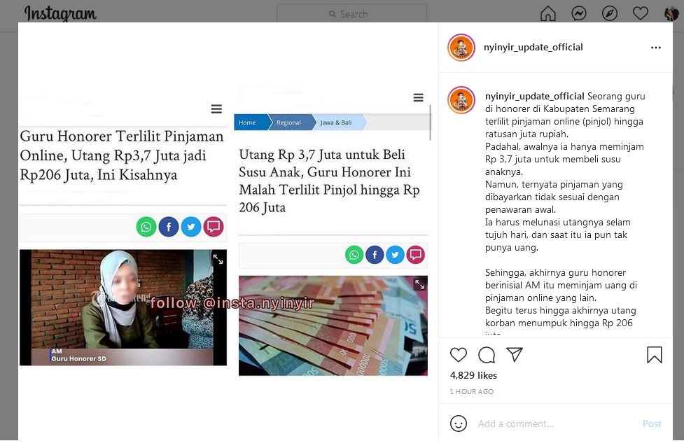 Demi Beli Susu Anak Guru Honorer Di Semarang Terlilit Pinjaman Online Hingga Ratusan Juta Warta Pontianak<script async src=