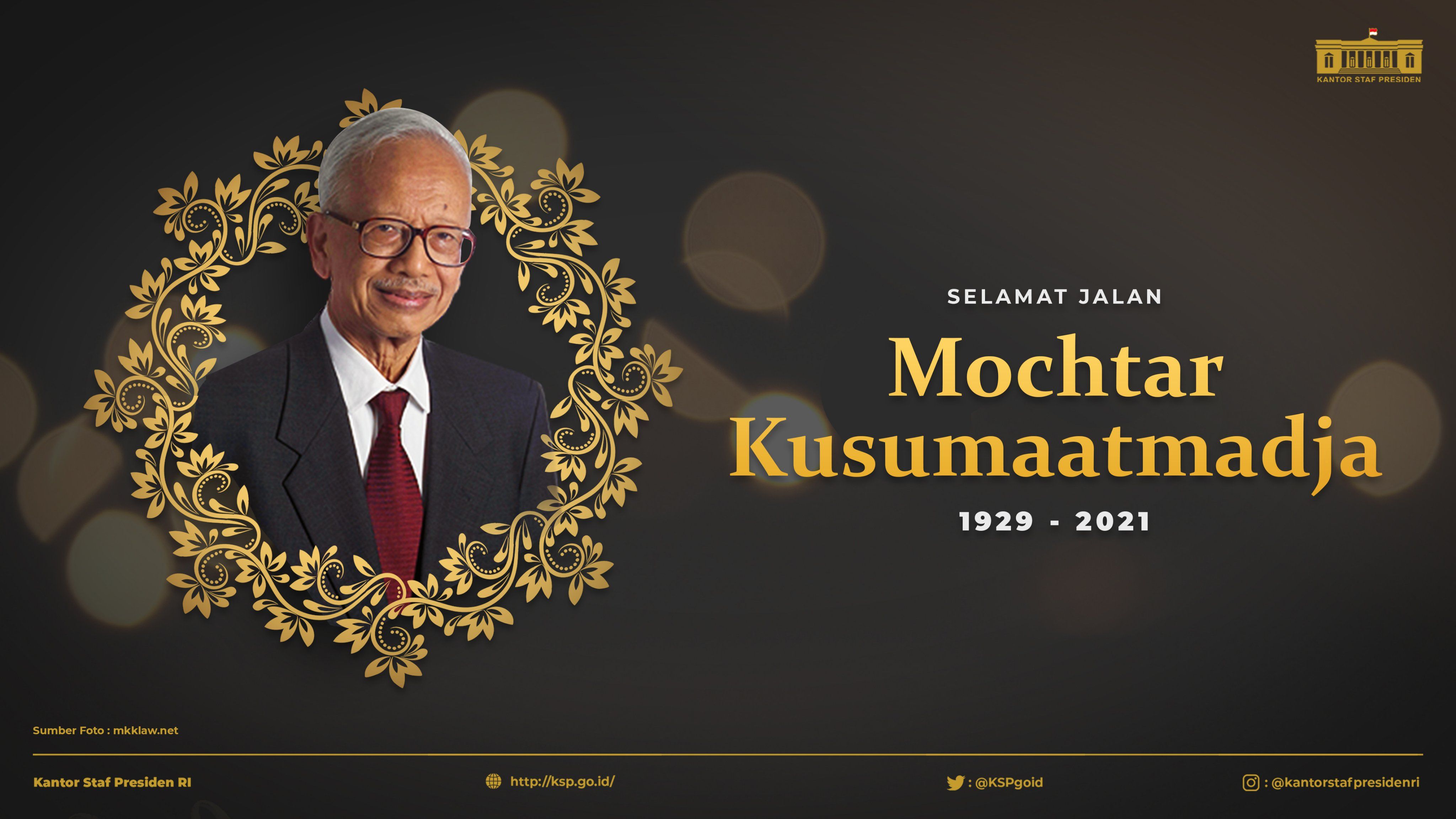Indonesia kehilangan Guru Besar Hukum Internasional, Prof. Dr. Mochtar Kusumaatmadja