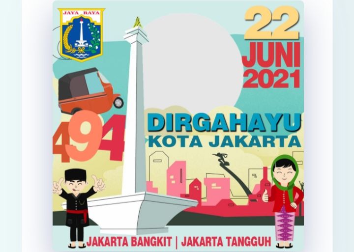 Twibbon HUT DKI Jakarta 2021. 