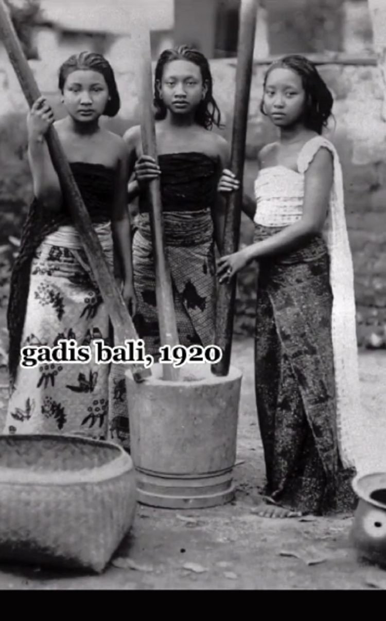 potret jadul gadis Bali tahun 1990-an