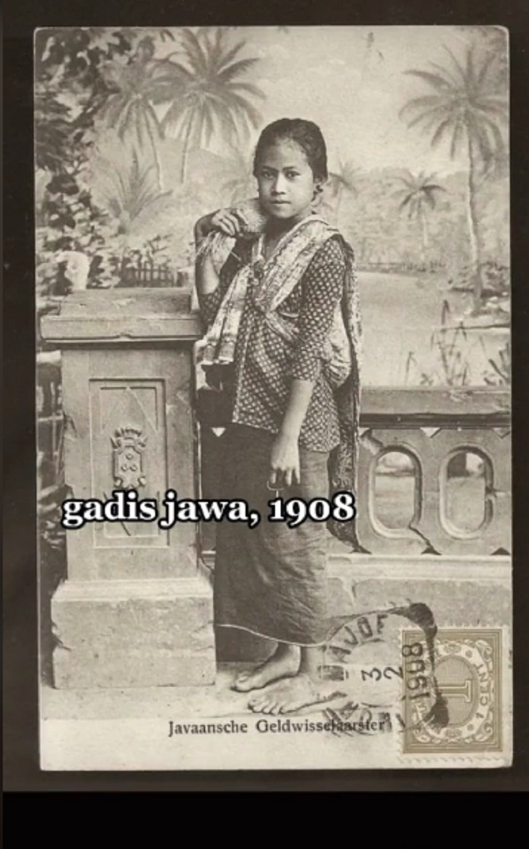 Potret jadul gadis jawa tahun 1900-an