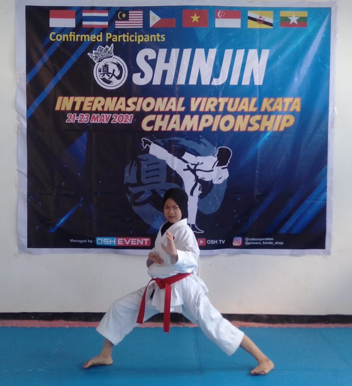 Andi Fai'qah Az Zahra Arif Peraih Medali Emas pada Kejuaraan Internasional SHINJIN Virtual KATA Championship
