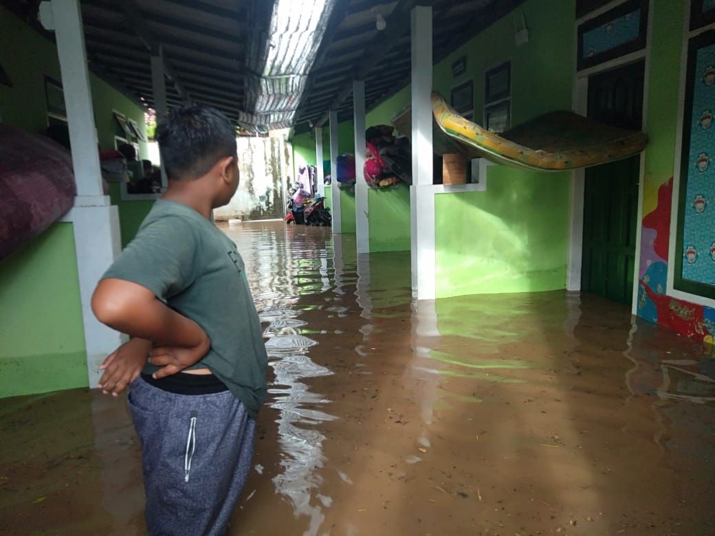 Lokasi rumah warga yang terendam air