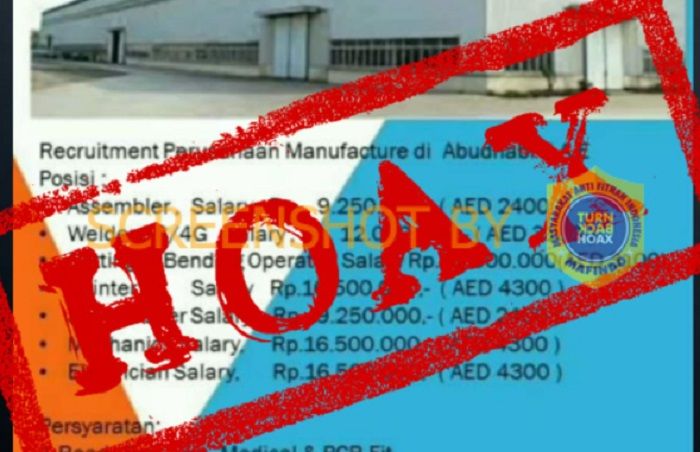 Hoaks Atau Fakta Lowongan Pekerjaan Di Perusahaan Manufacture Di Abu Dhabi Lewat Blk Cilacap Pikiran Rakyat Solo Raya