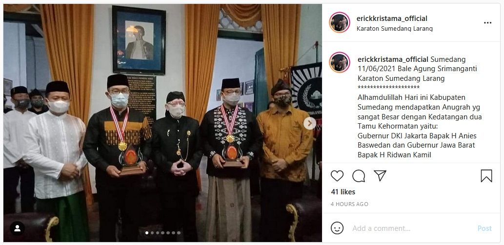 Kompak, Anies Baswedan dan Ridwan Kamil Kunjungi Keraton Sumedang Larang