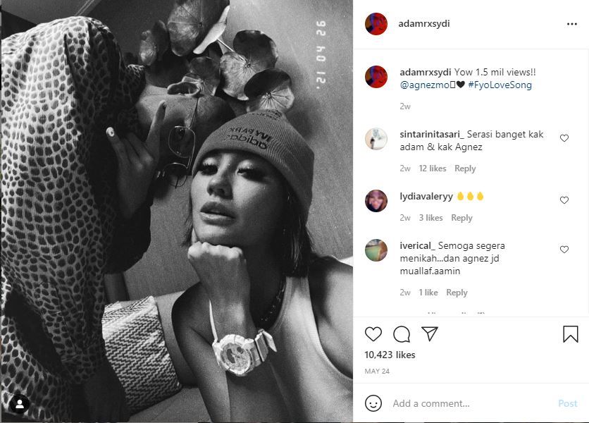 Potret kebersamaan mereka kerap diunggah melalui jejaring media sosial Instagram oleh Adam Rosyadi