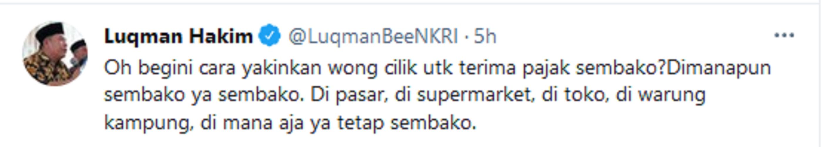 Netizen Sebut Pajak Sembako Hanya yang di Supermarket, Anggota DPR: Sembako ya Sembako