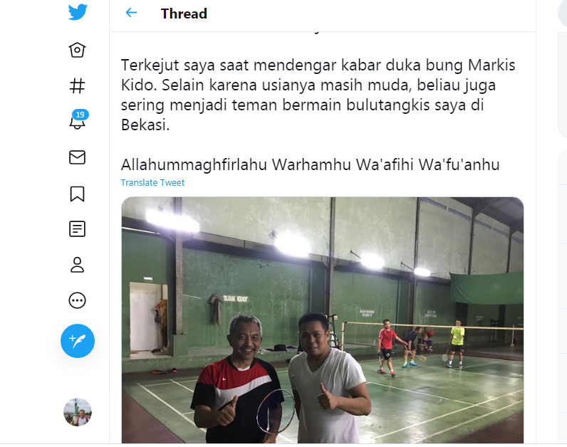 Selamat Jalan Untuk Selamanya, Presiden PKS Ahmad Syaikhu Sampaikan Kabar Duka Cita Meninggalnya Markis Kido