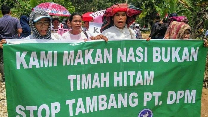 Penolakan masyarakat Dairi terhadap penambangan PT DPM di area bukit barisan Kabupaten Dairi.