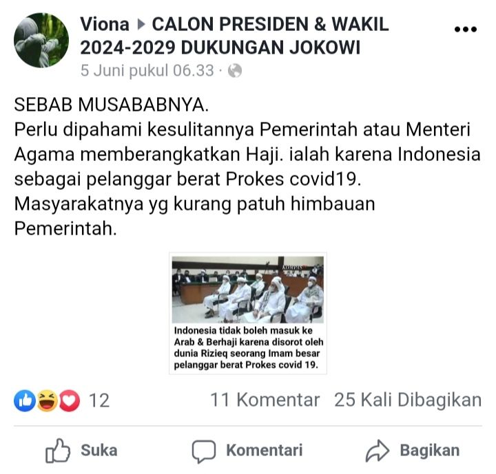 alasan Arab Saudi melarang Indonesia untuk berangkat ibadah haji 2021 karena termasuk negara pelanggar berat prokes Covid-19 