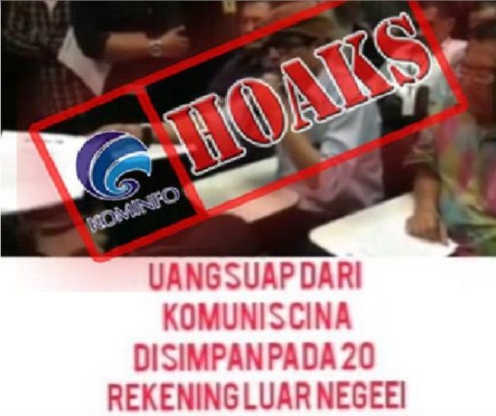 Hoaks Jokowi memiliki 20 rekening di luar negeri.
